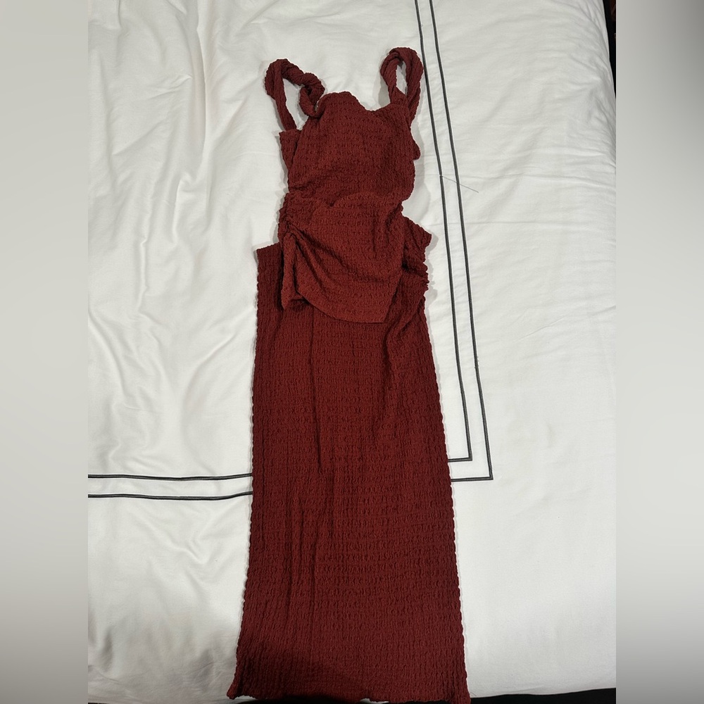 Draped Textured Skirt and Top Set